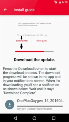 Oxygen Updater android App screenshot 3